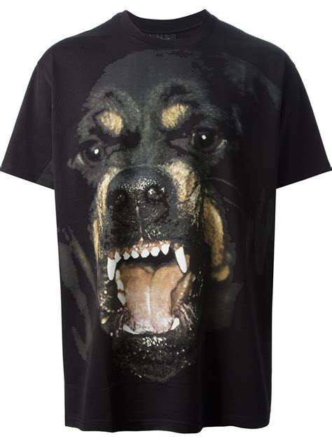 givenchy dog picture shirt|black Givenchy shirt.